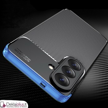Carbon guminis dėklas - juodas (Samsung Galaxy S26 Plus) Carbon guminis dėklas - juodas (Samsung Galaxy S26 Plus)